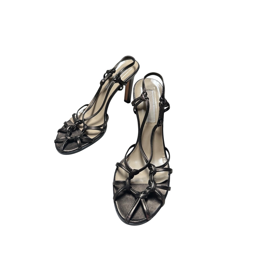 Michael Kors Collection Bronze Metallic Leather Strappy Heels Sandals 8 M Italy